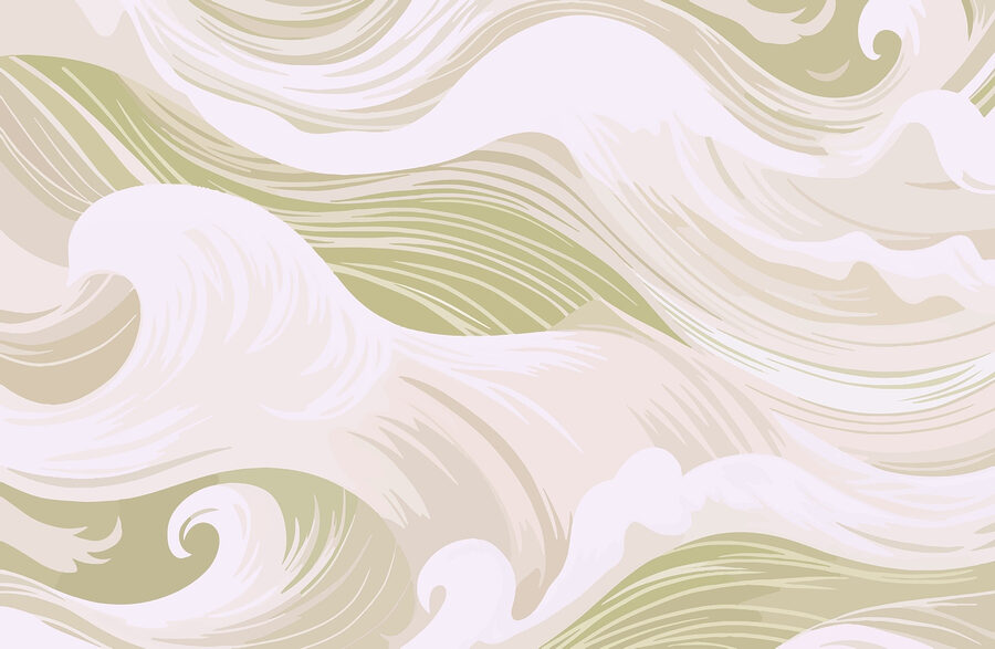 White and green waves White and green waves