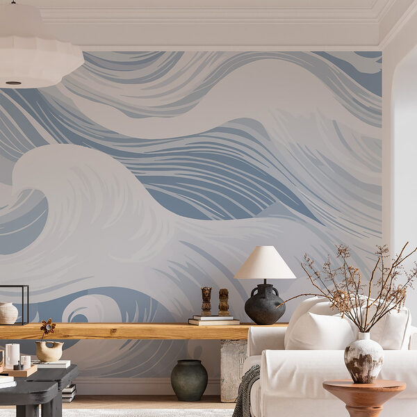 White and gray waves White and gray waves