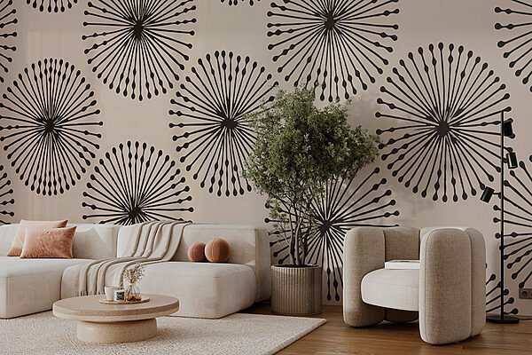 Pattern of black and white circles Pattern of black and white circles