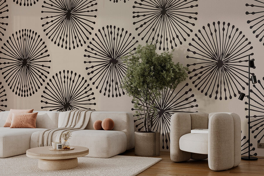 Pattern of black and white circles Pattern of black and white circles