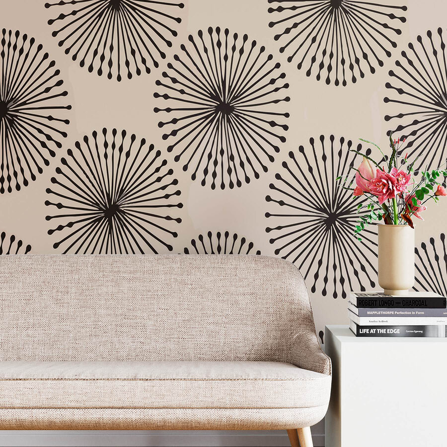 Pattern of black and white circles Pattern of black and white circles