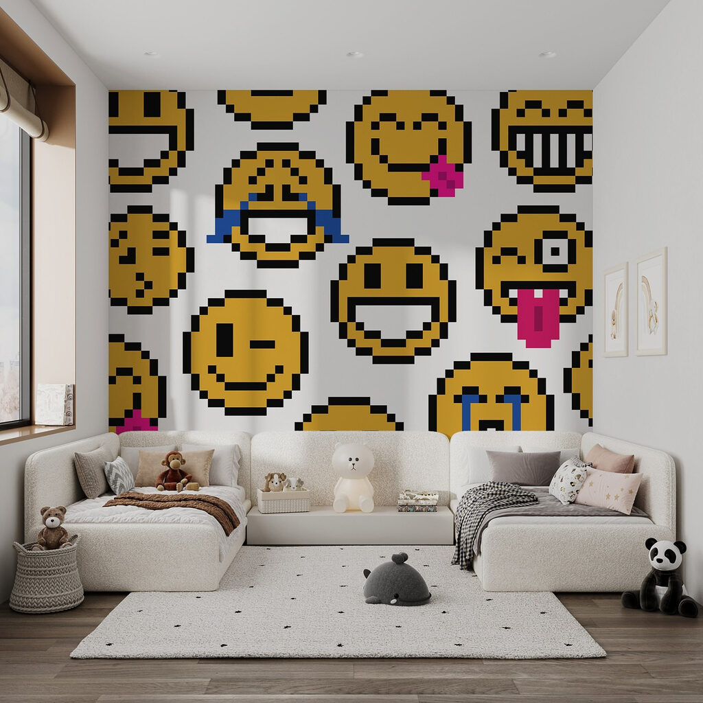 Group of yellow smiley faces