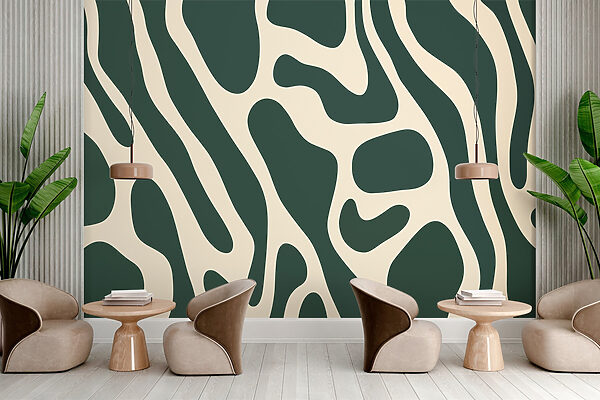 Flowing lines in muted tones