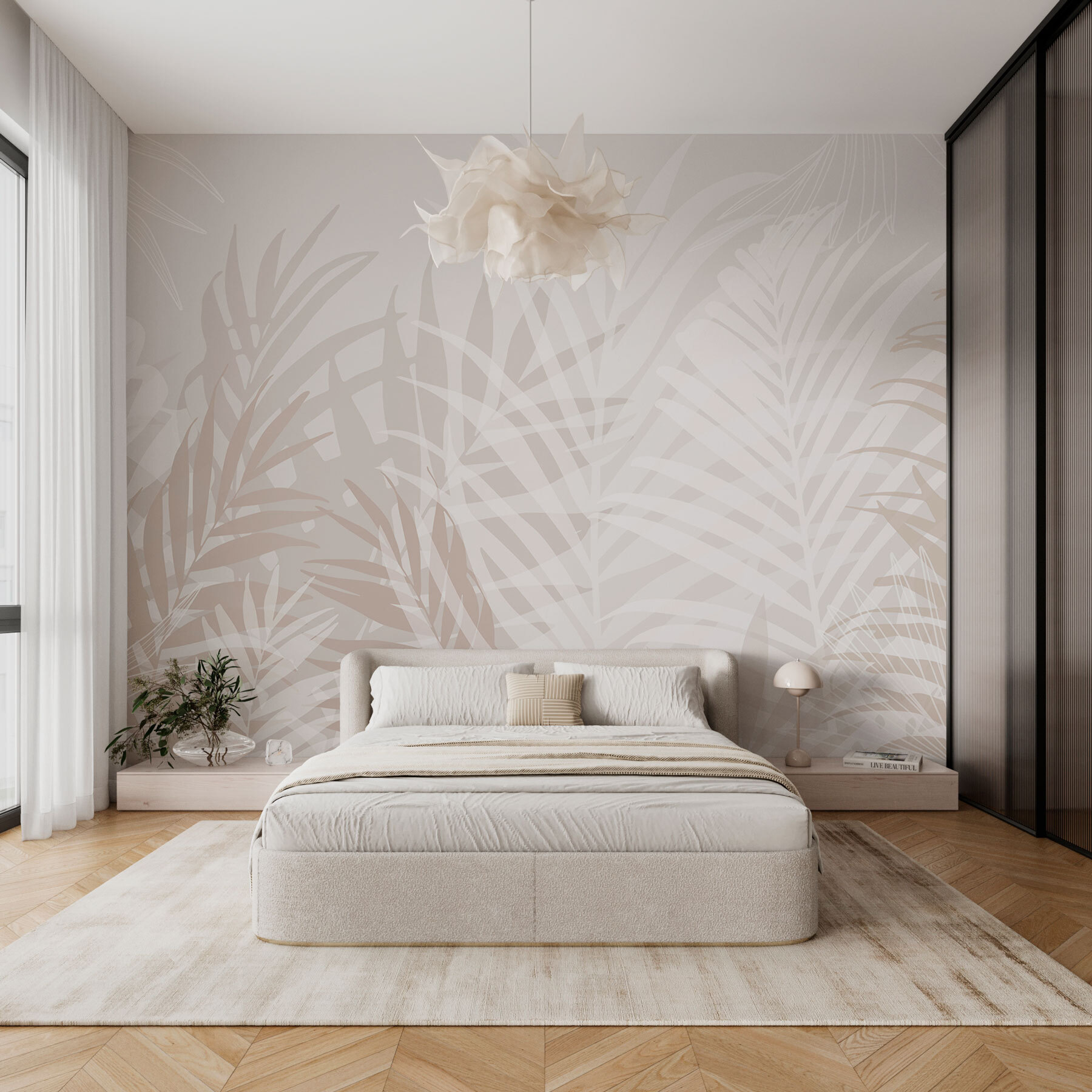 White and brown leaves