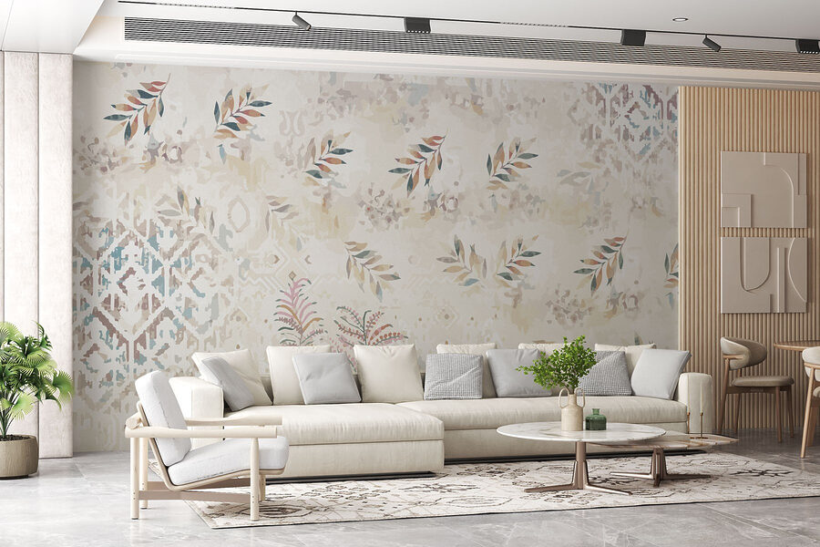 Λεπτό floral μοτίβο σε απαλό φόντο