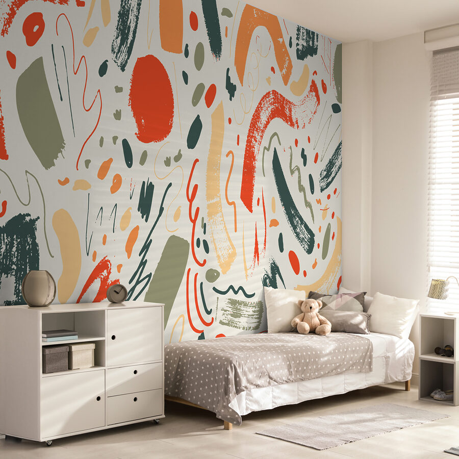 Pattern of colorful paint strokes Pattern of colorful paint strokes