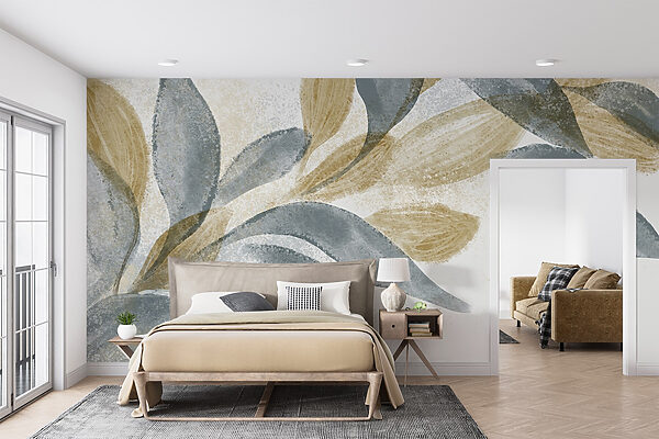 Ταπετσαρίες Μαλακά φύλλα σε απαλές αποχρώσεις