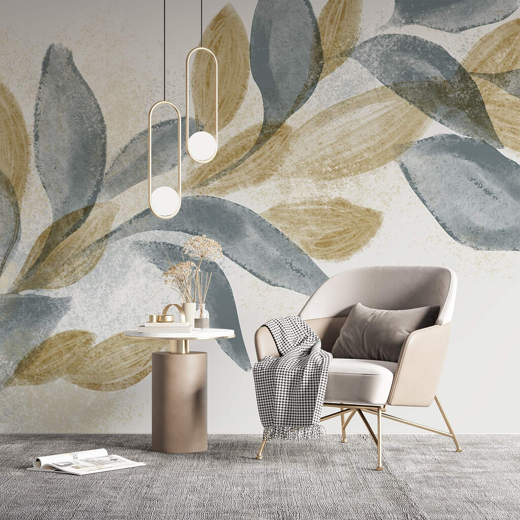 Soft leaves in gentle hues