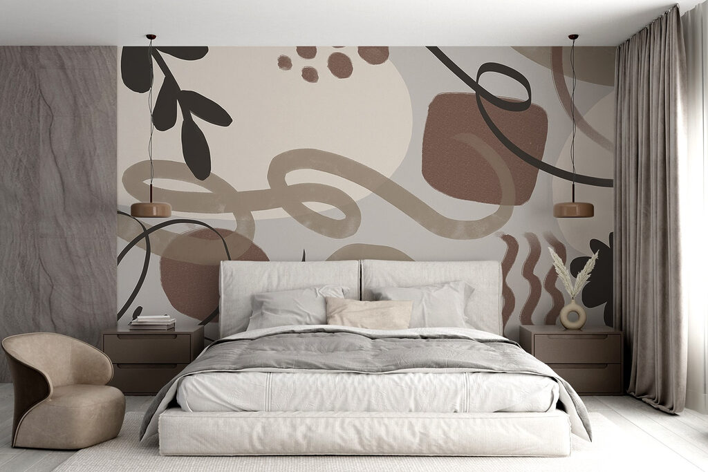 Abstract shapes in earth tones