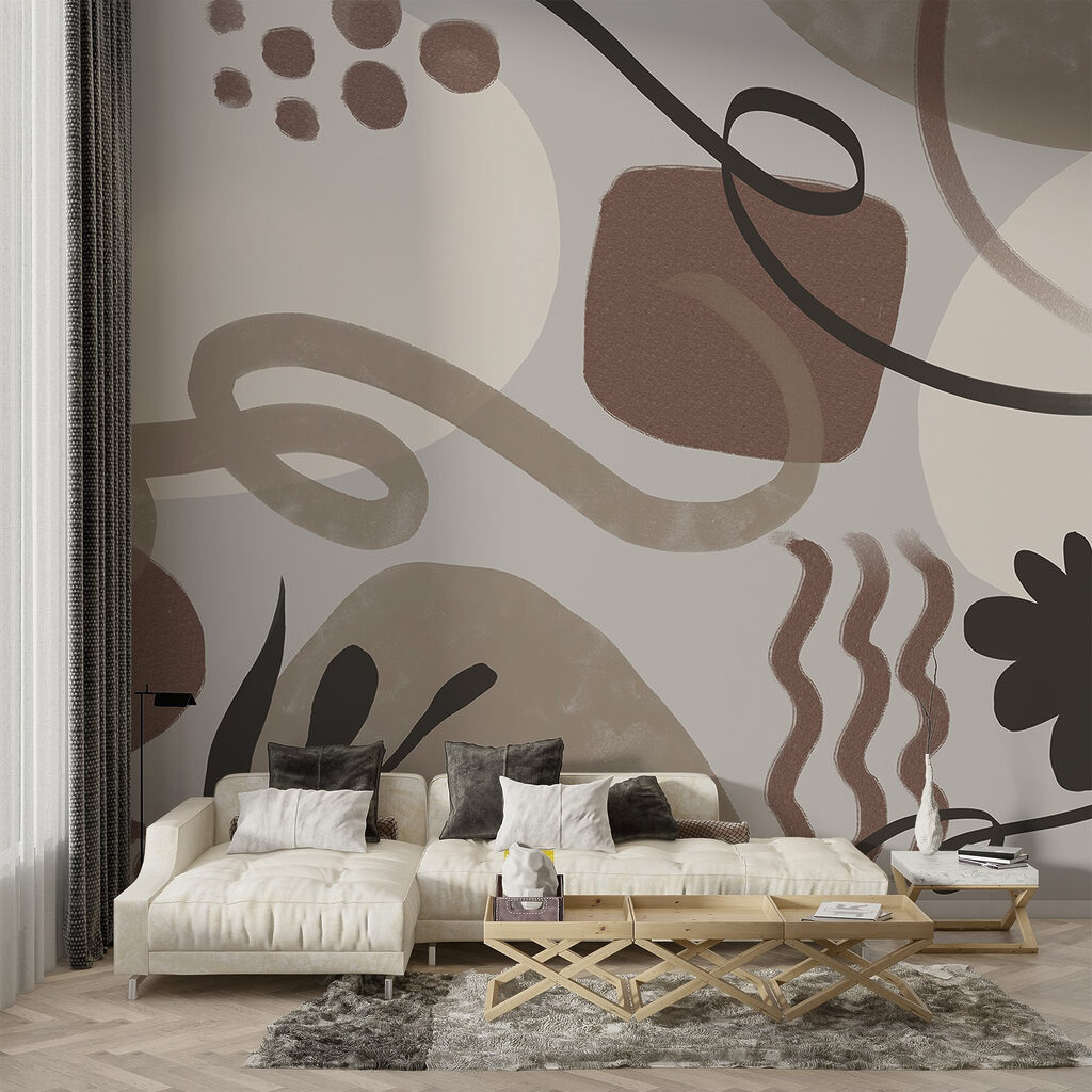 Abstract shapes in earth tones