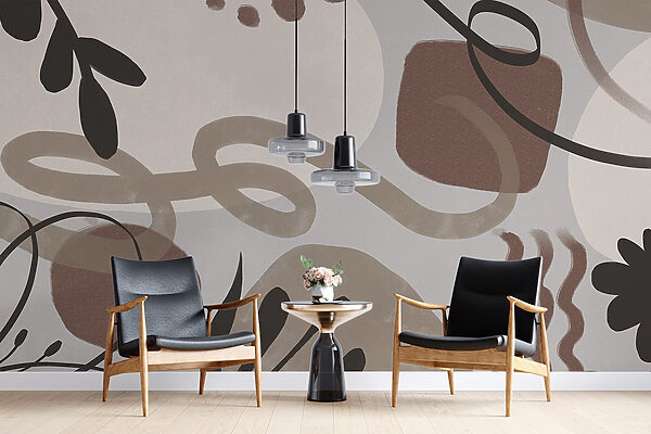 Abstract shapes in earth tones