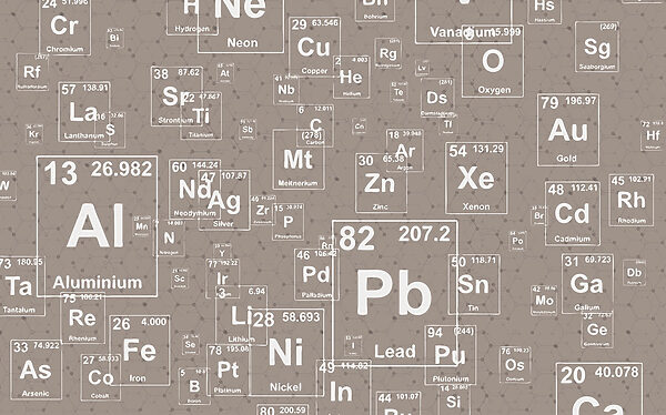 Pattern of periodic table elements