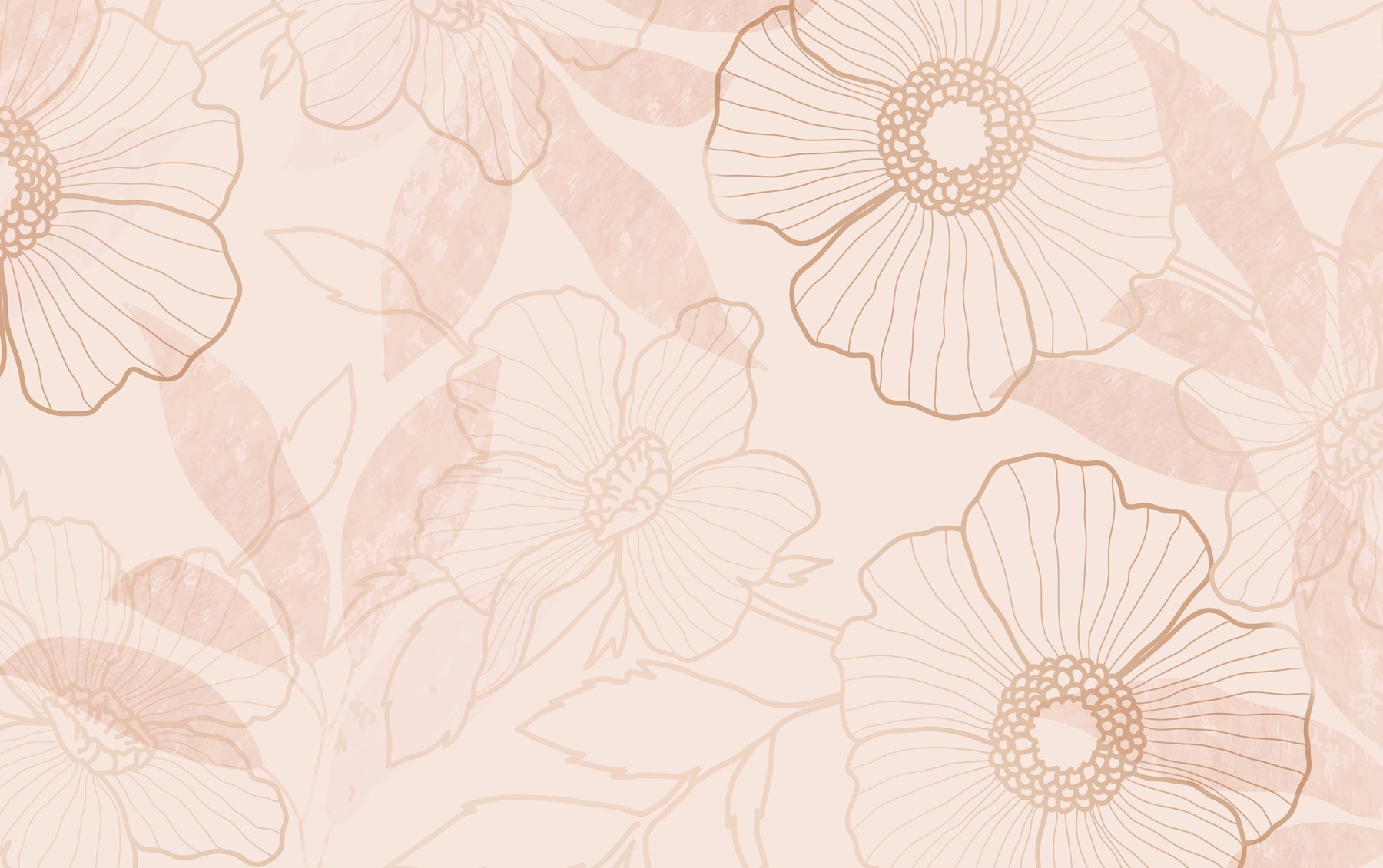 Delicate floral outline design Delicate floral outline design