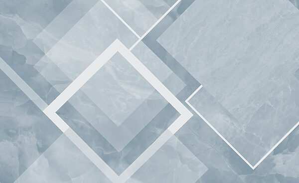 Blue and white background with white squares and lines