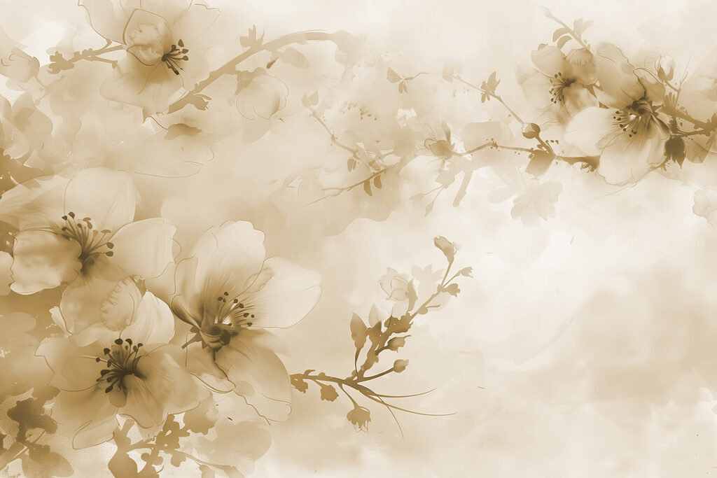 Delicate blossoms in soft hues
