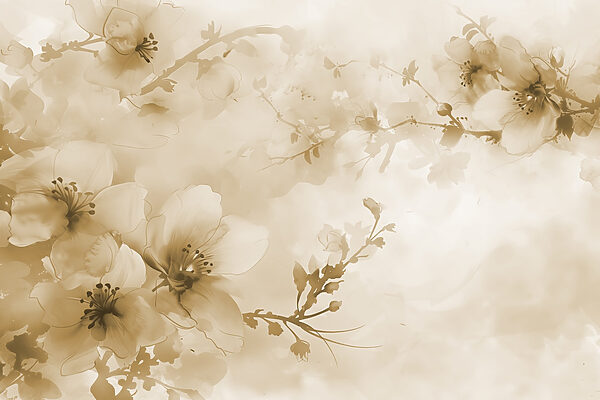 Delicate blossoms in soft hues