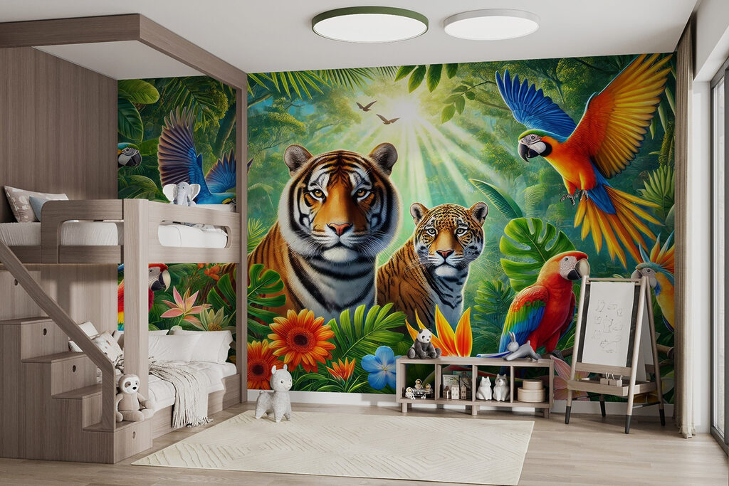 Group of animals in the jungle