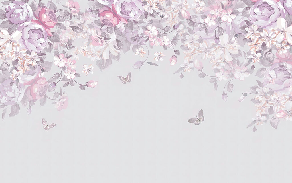 Floral μοτίβο με πεταλούδες Floral μοτίβο με πεταλούδες