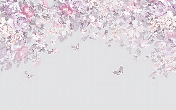 Floral μοτίβο με πεταλούδες Floral μοτίβο με πεταλούδες