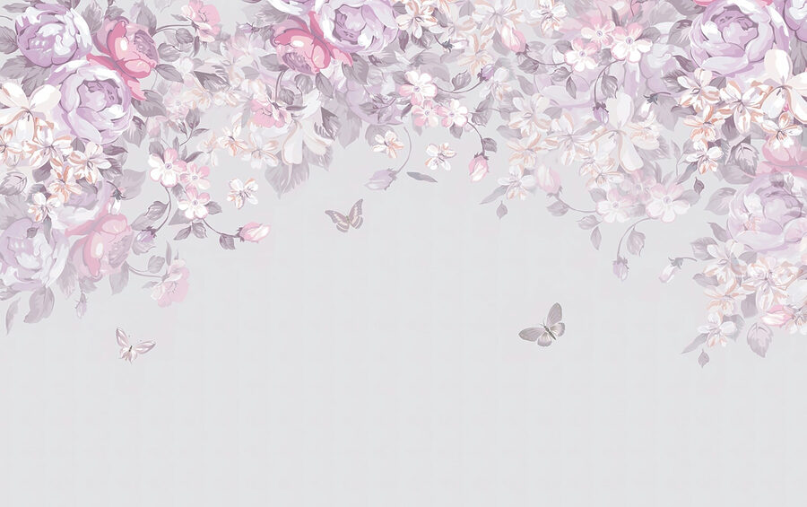 Floral μοτίβο με πεταλούδες Floral μοτίβο με πεταλούδες