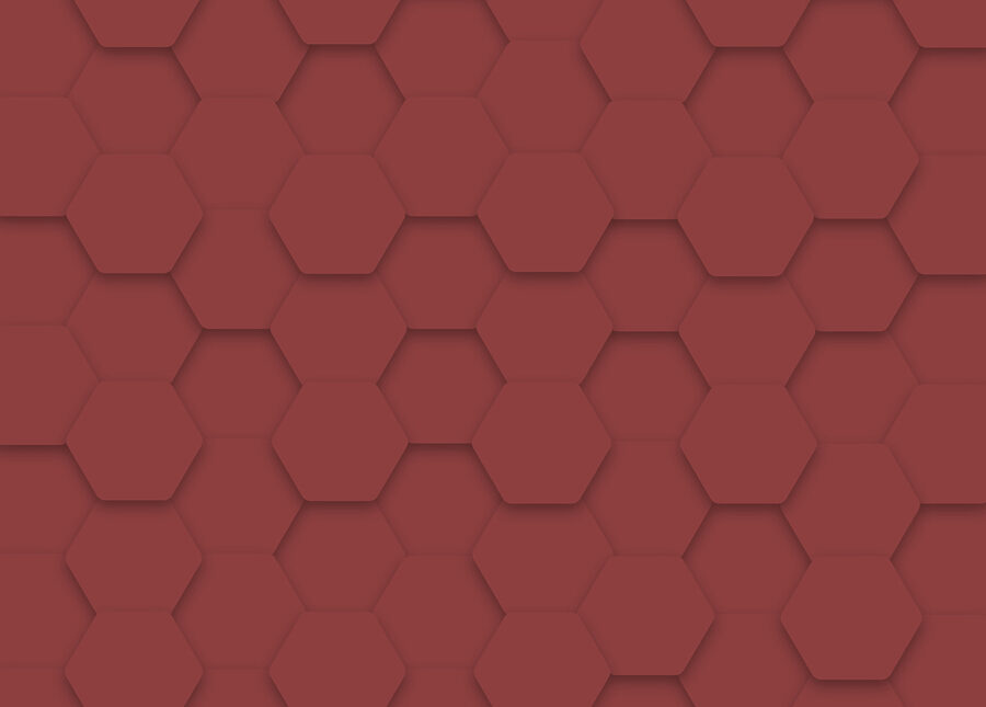Red hexagons on a surface Red hexagons on a surface