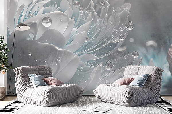 Delicate petals with morning dew