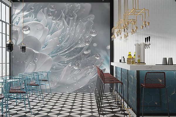 Delicate petals with morning dew