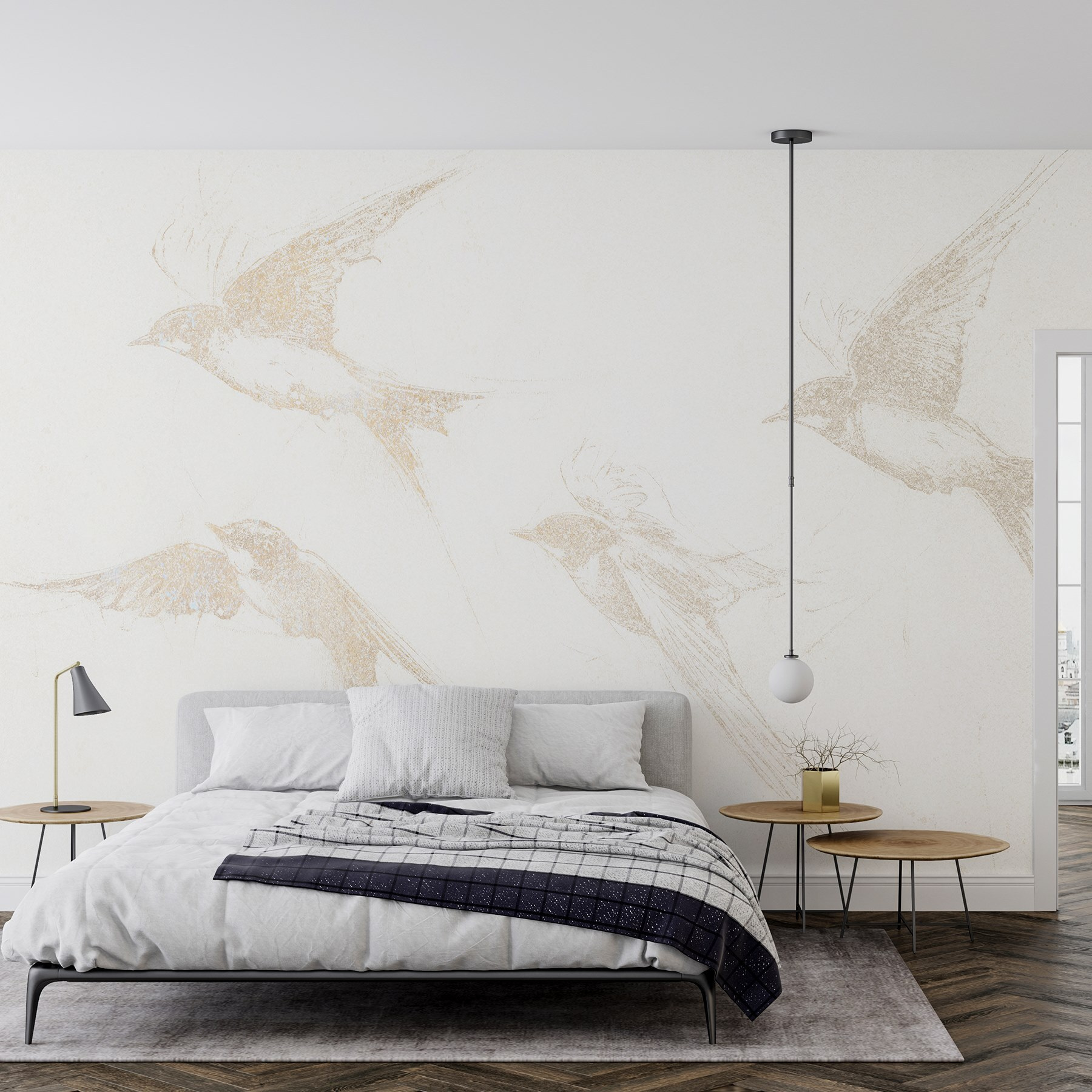 Group of birds flying