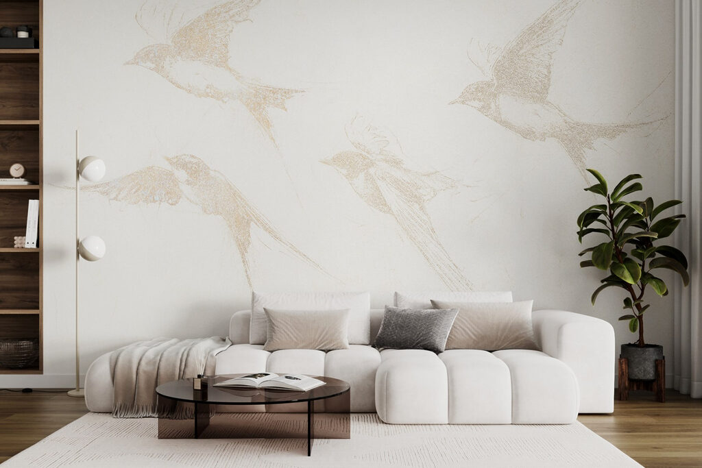 Group of birds flying