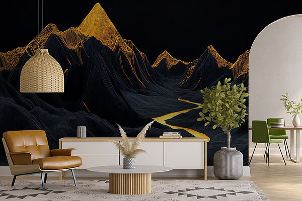 River running through a mountain range