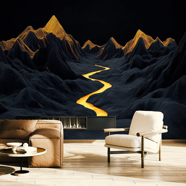 River running through a mountain range