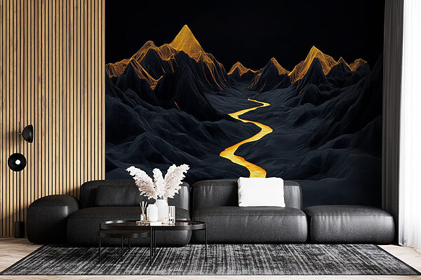 River running through a mountain range