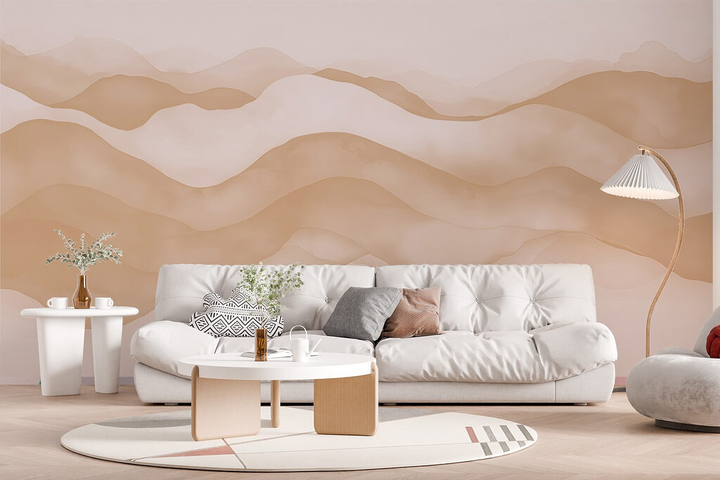 Tan and white waves