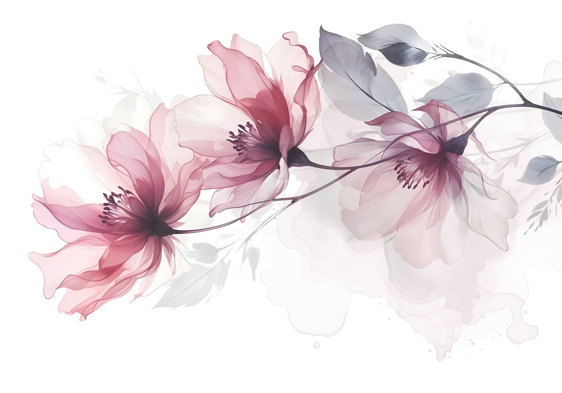 Delicate blooms in soft hues