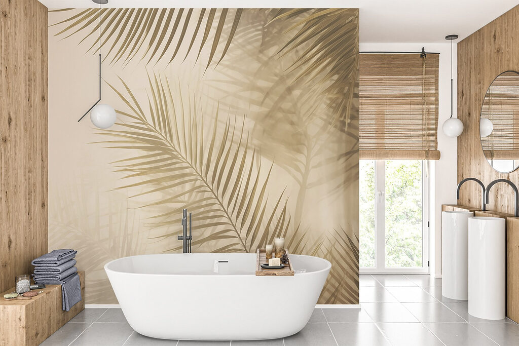 Soft leaves against a muted backdrop