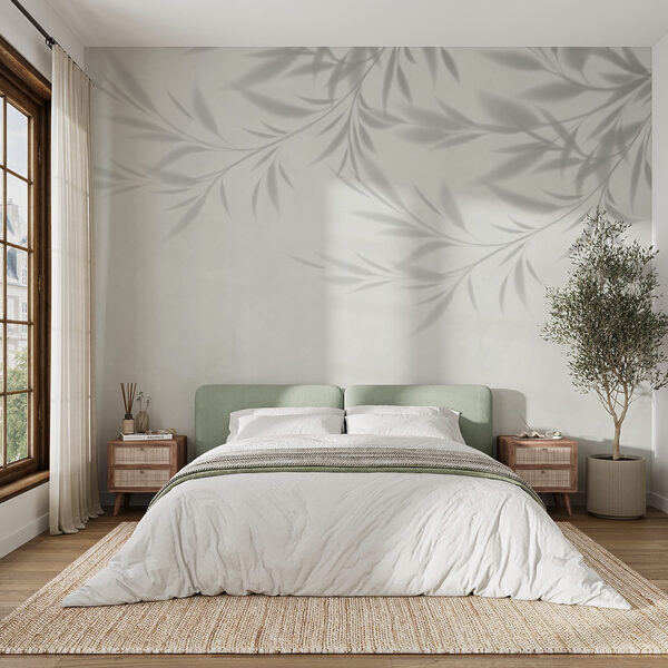 Shadow of leaves on a wall