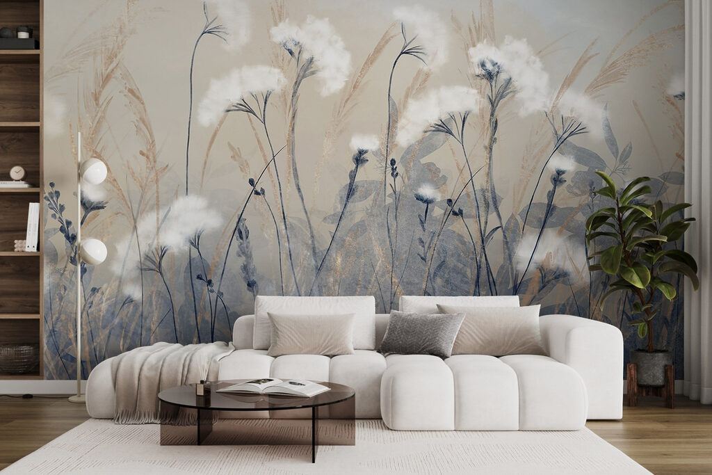 Group of flowers in a field