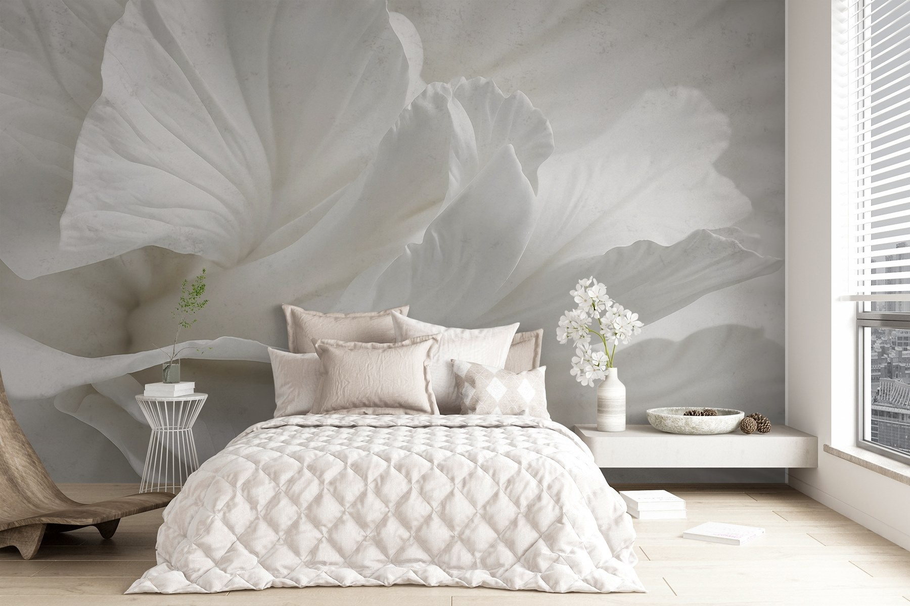 Delicate petals in soft embrace