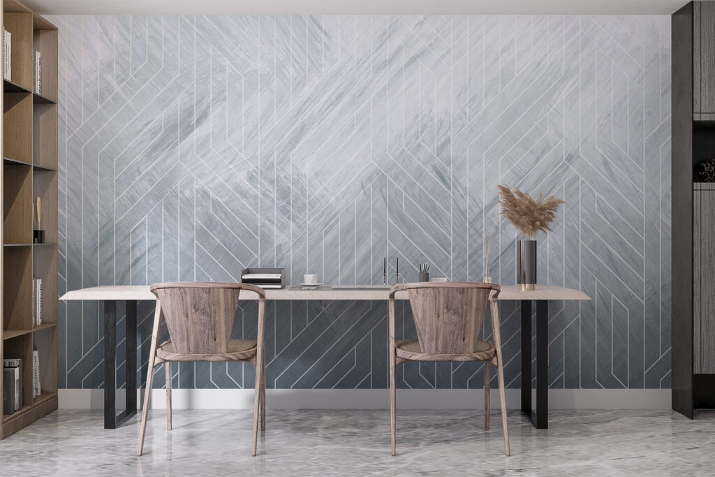White lines on a gray surface