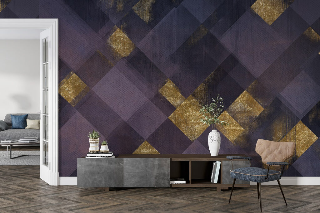 Abstract geometric shapes in dark tones