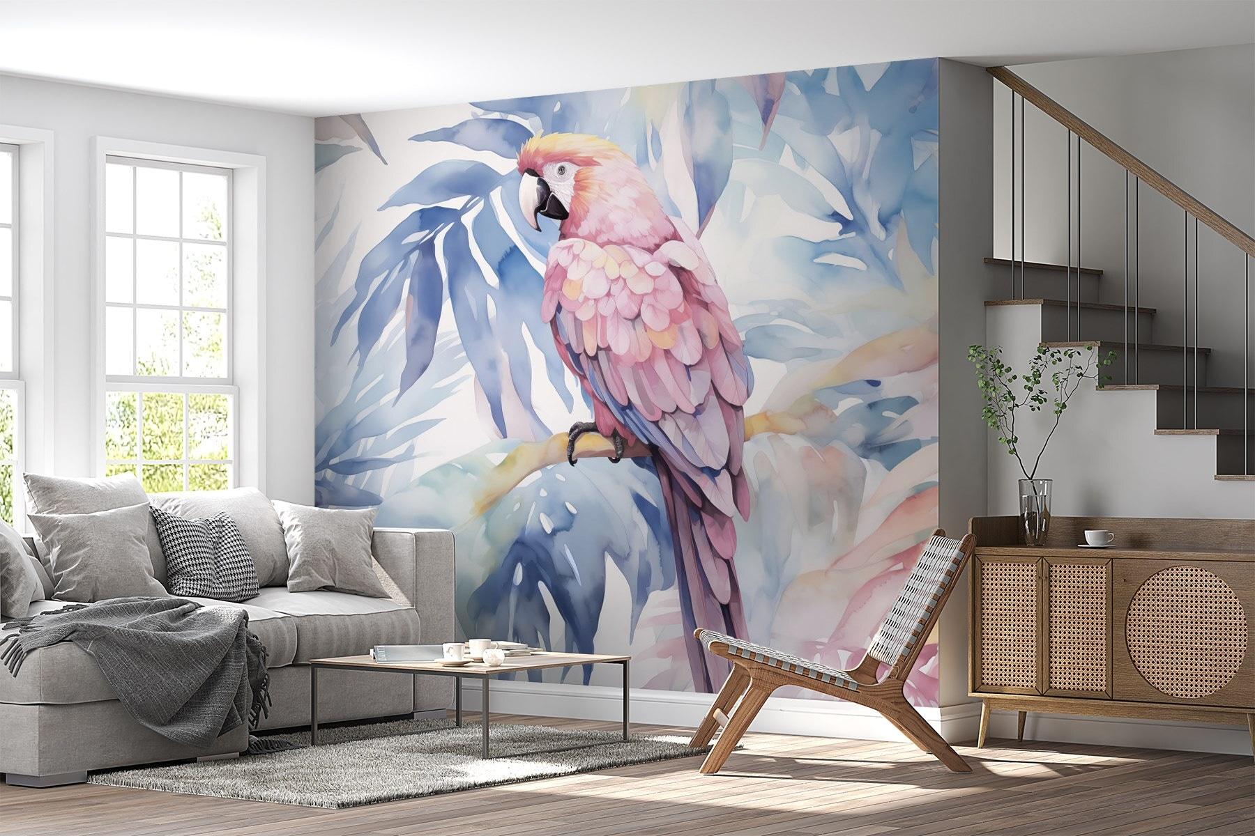 Colorful bird on a branch