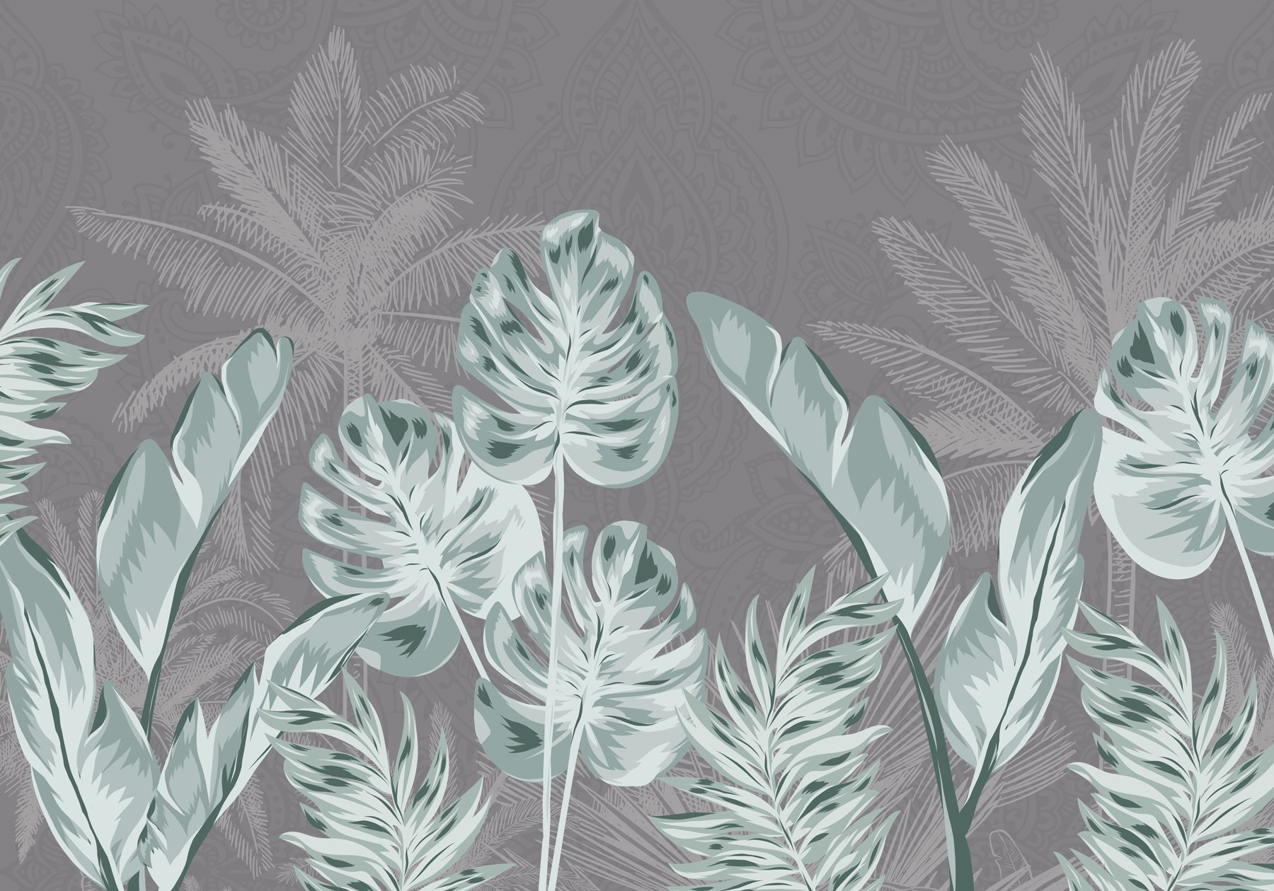 - Tropical leaves on a subtle background