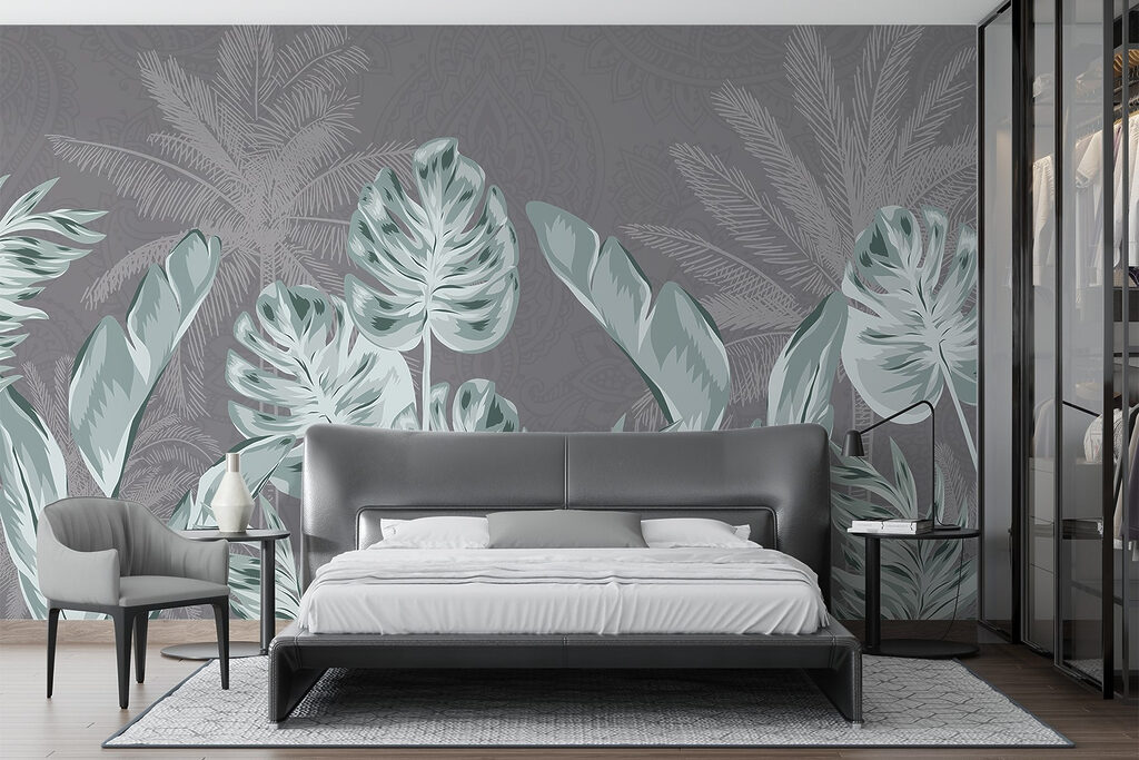 - Tropical leaves on a subtle background