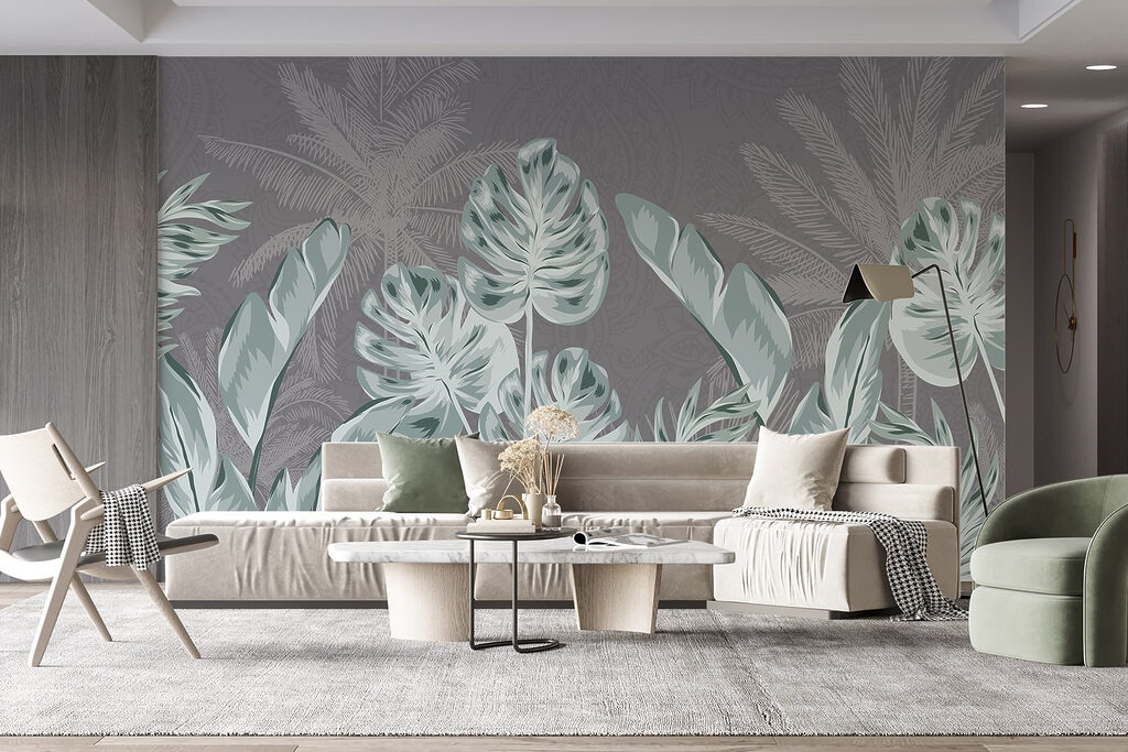 - Tropical leaves on a subtle background