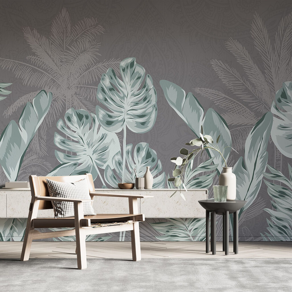 - Tropical leaves on a subtle background