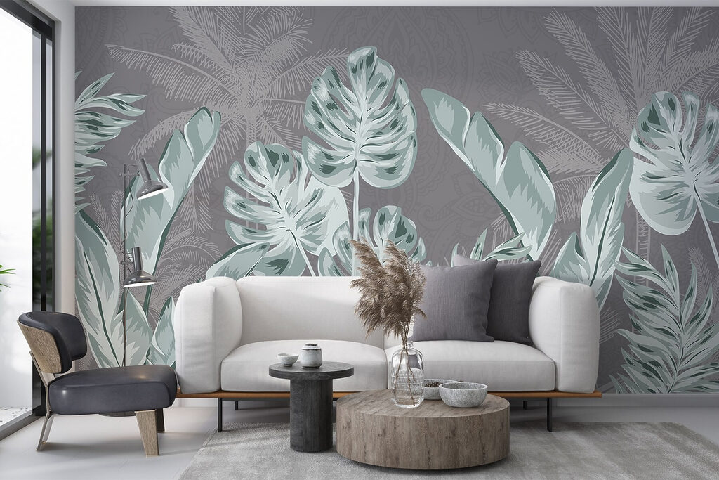 - Tropical leaves on a subtle background