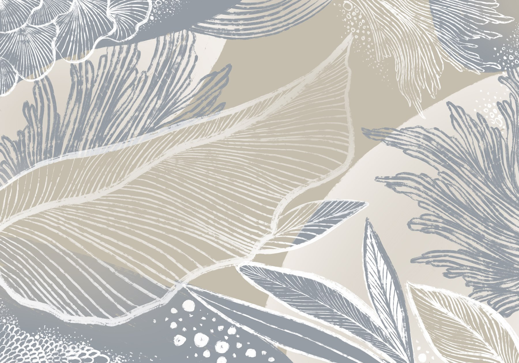 Soft hues and delicate floral patterns