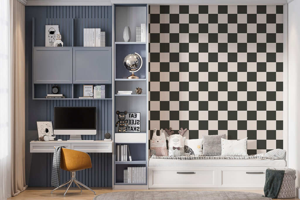 Black and white checkered pattern