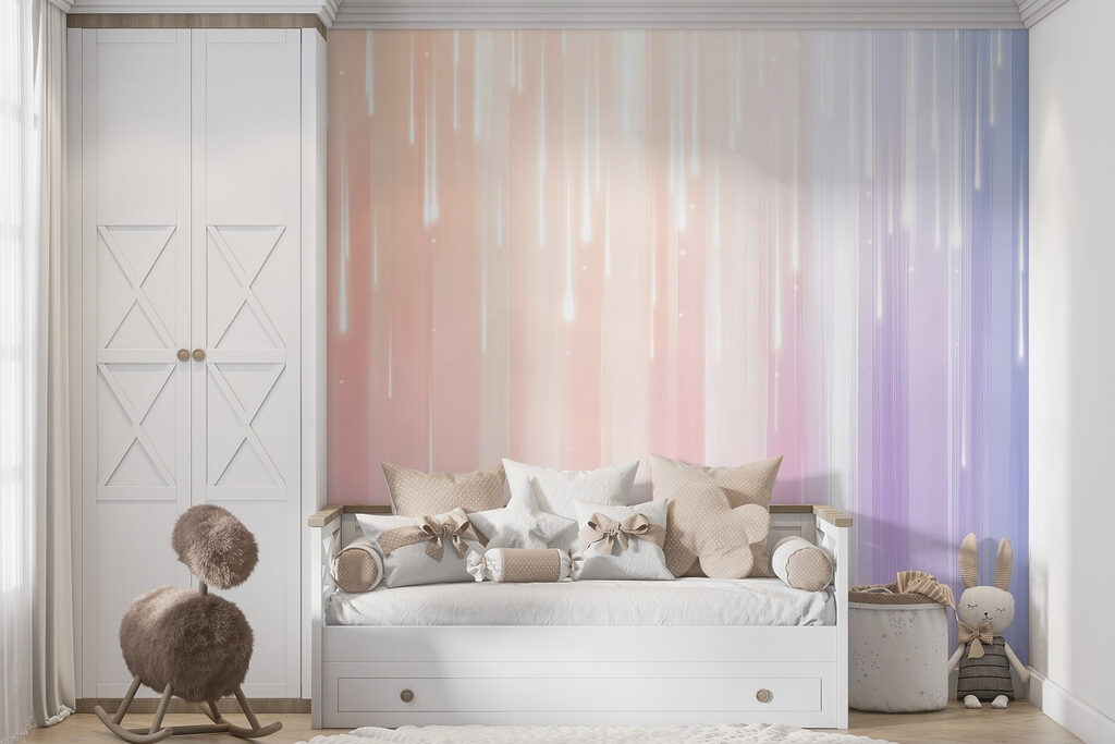 Blurry image of a rainbow of light