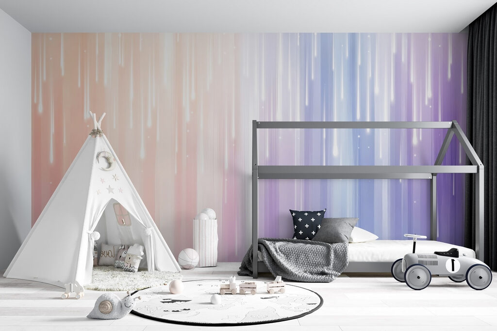 Blurry image of a rainbow of light